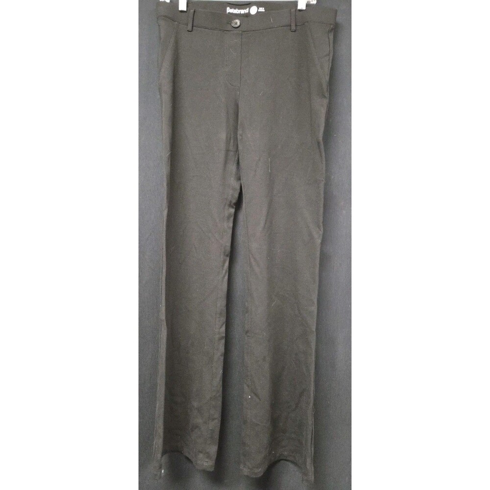 Betabrand Dress Yoga Pants Womens Black Straight Leg W0076 L Large Long